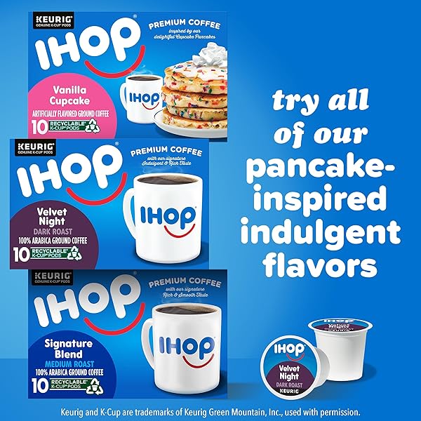 IHOP VELVET NIGHT DARK ROAST KEURIG K-CUP COFFEE PODS,10 CT BOX