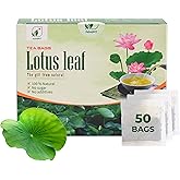 NMPT Dried Lotus Leaf Tea, 100% Hand Pick, Organic Herbal Tea, 50 Tea Bags, Gluten Free, Dairy Free, Sugar Free & 100% Natural, Energy Boost & Health Support
