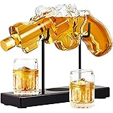 Gifts for Men Dad, Kollea 9 Oz Gun Whiskey Decanter Set with Shot Glass, Unique Christmas Birthday Gift for Men Brother, Cool