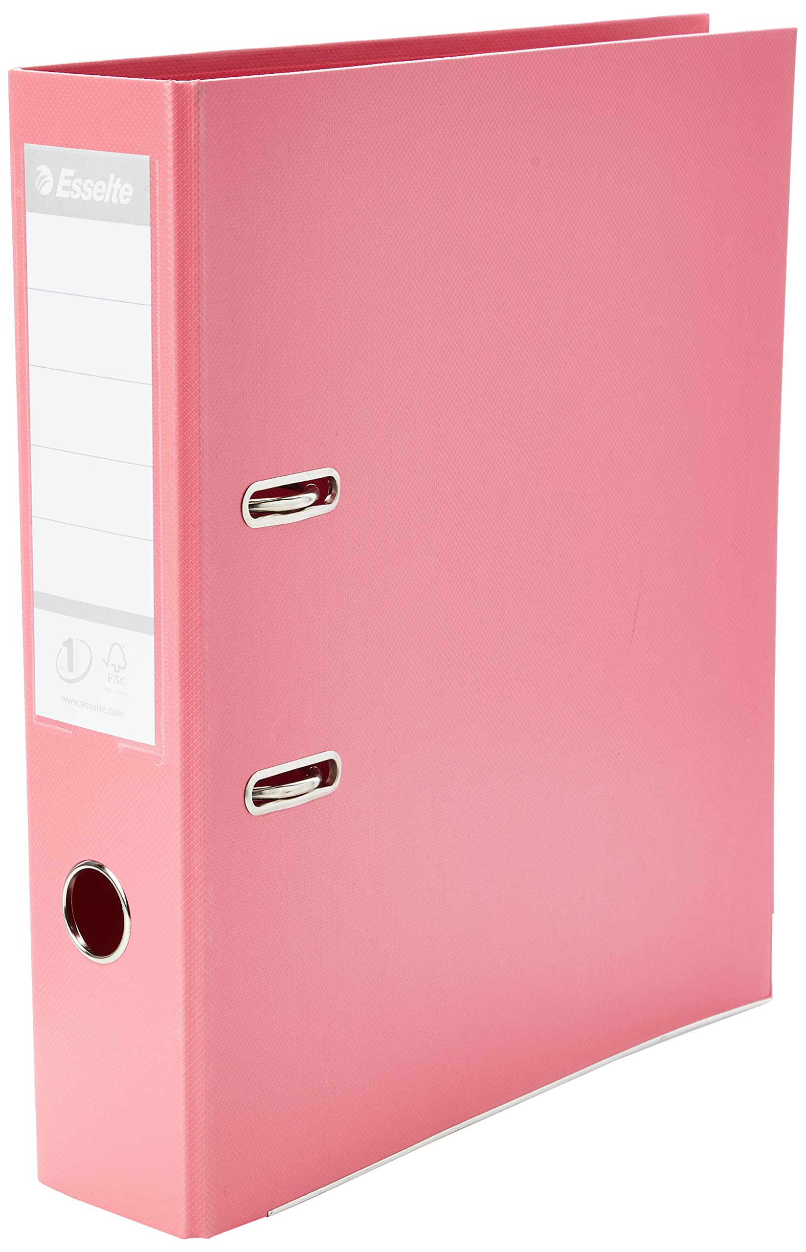 Esselte Solea Power A4 75mm Spine Label Lever Arch File - Pale Red