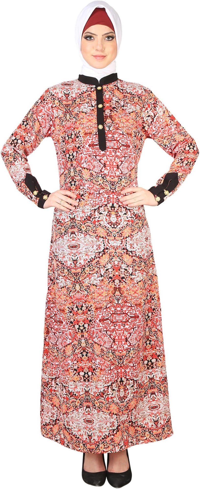 Abaya Kaftan Jilbab Modest Colorful Stylish Beautiful Latest New Mandarin Pearl