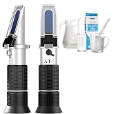 Milk Refractometer 0-20% | Handheld Refractometer Tester for Dairy Farms, Milk Adulteration Detection &amp; Quality Control | Portable Optical Refractometer with ATC 10-30&deg;C | Precision &plusmn;0.2%