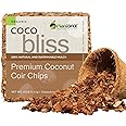 Coco Chips (10lbs) - Organic Coco Chips for Plants & Flowers - Compressed Coconut Husk Brick - Mulch Medium with Low EC & pH 