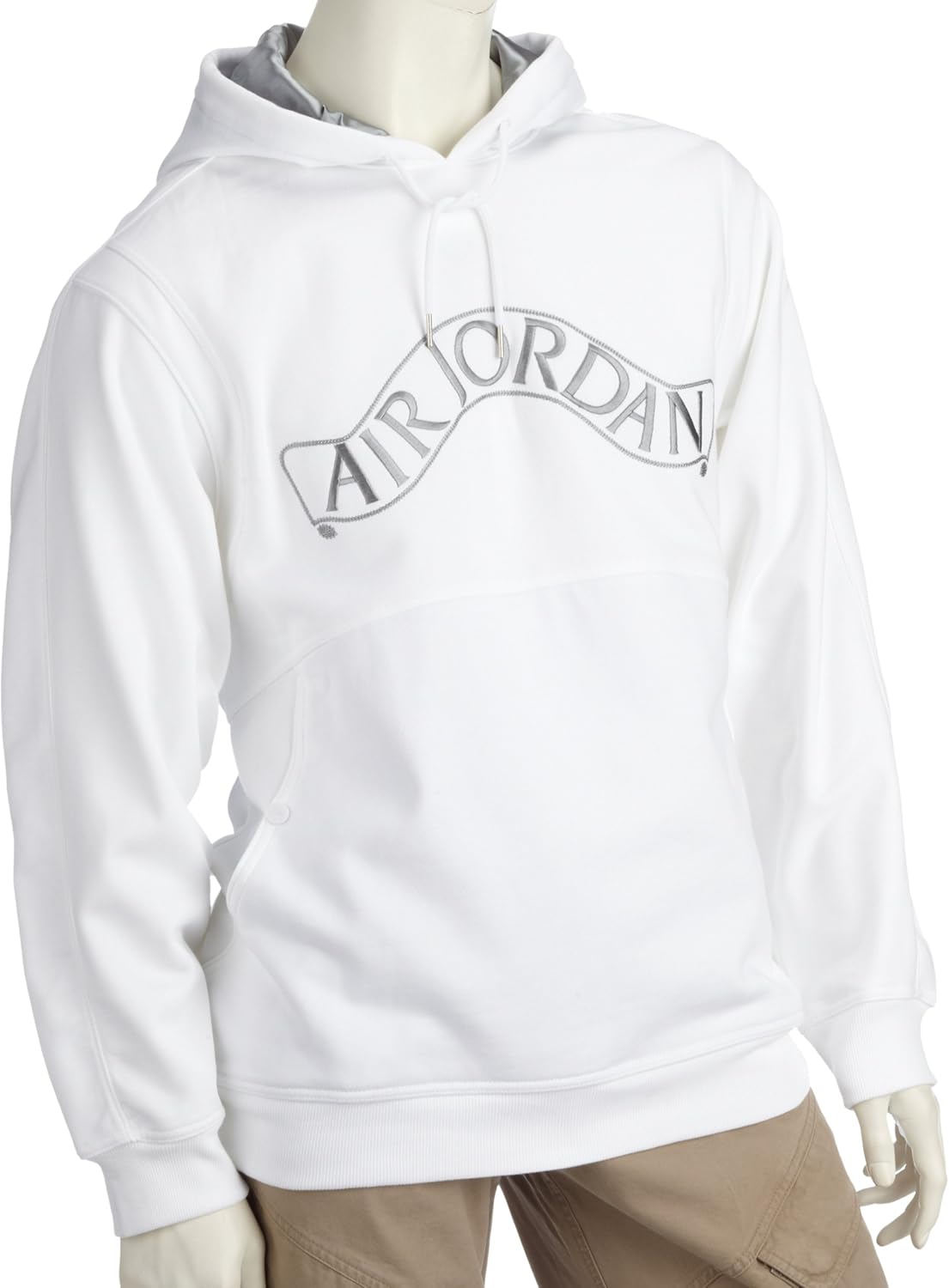 Nike Mens Air Jordan Hooded Sweatshirt White 273844-101 36/38: Amazon.co.uk: Clothing