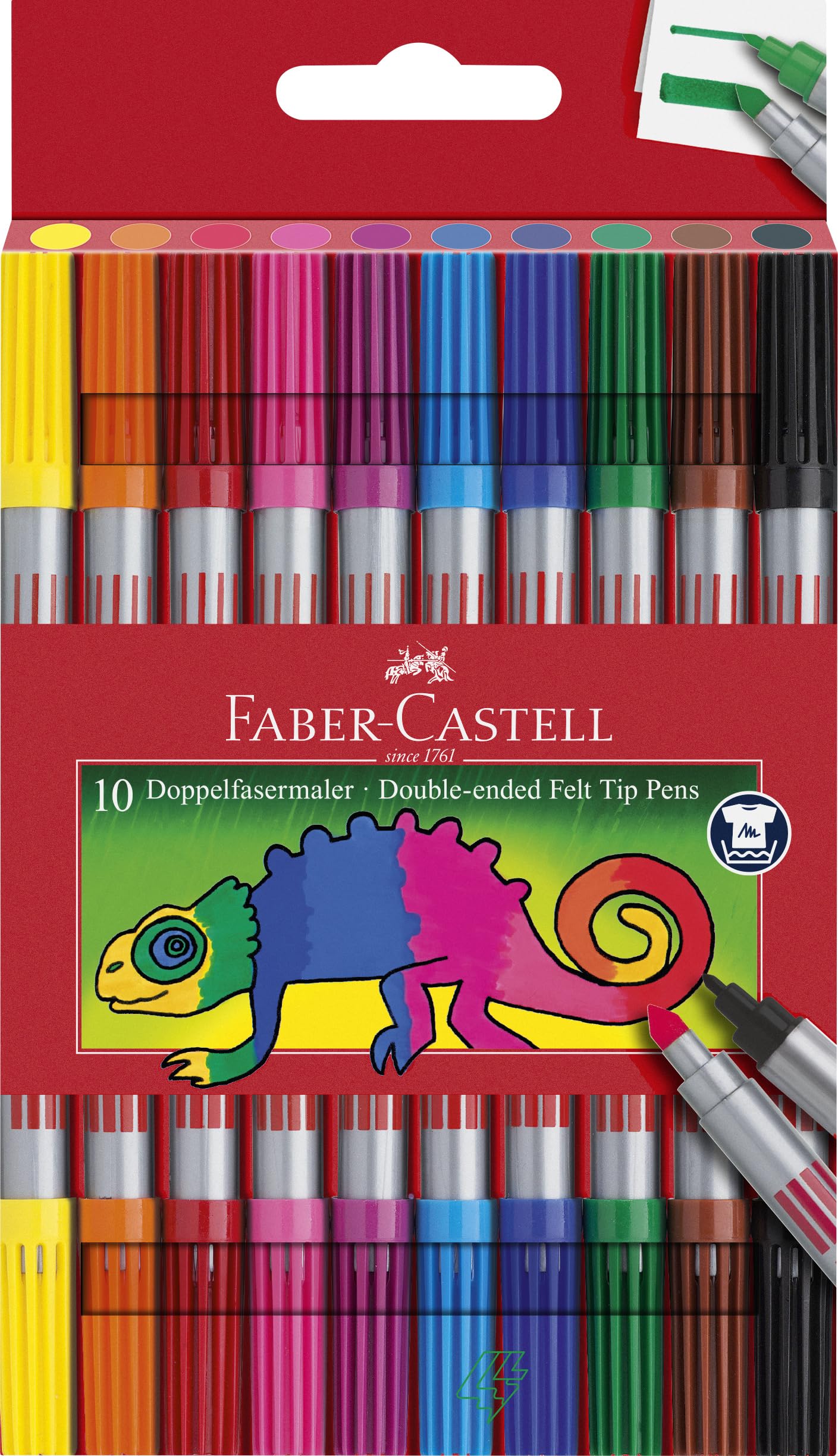 Faber Castell 151110 Plastic Double-Ended Felt Tip Pen (Pack of 10) โ image 1