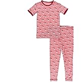 KicKee Welcome Home Pajama Set, Short Sleeve, Long Pants, Snug Fit Baby and Kid Pajamas