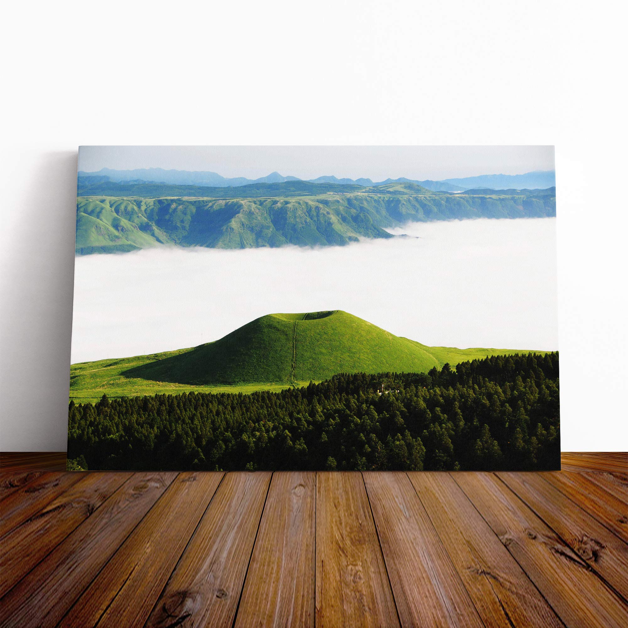 Landscape ASO Kumamoto Japan Clouds Vol.2 Canvas Print | Gallery Wrapped 30mm Frame Wall Art | 20x14 inches | Ready to Hang | Modern Landscape Picture | Living Room Bedroom Lounge Office