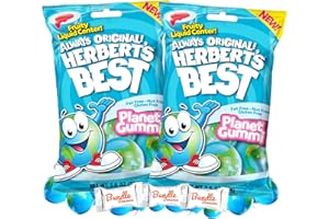 Efrutti Herberts Best Planet Gummi, Individually Wrapped 2.6oz (2 Pack) W/Bundle Bonanza Candy