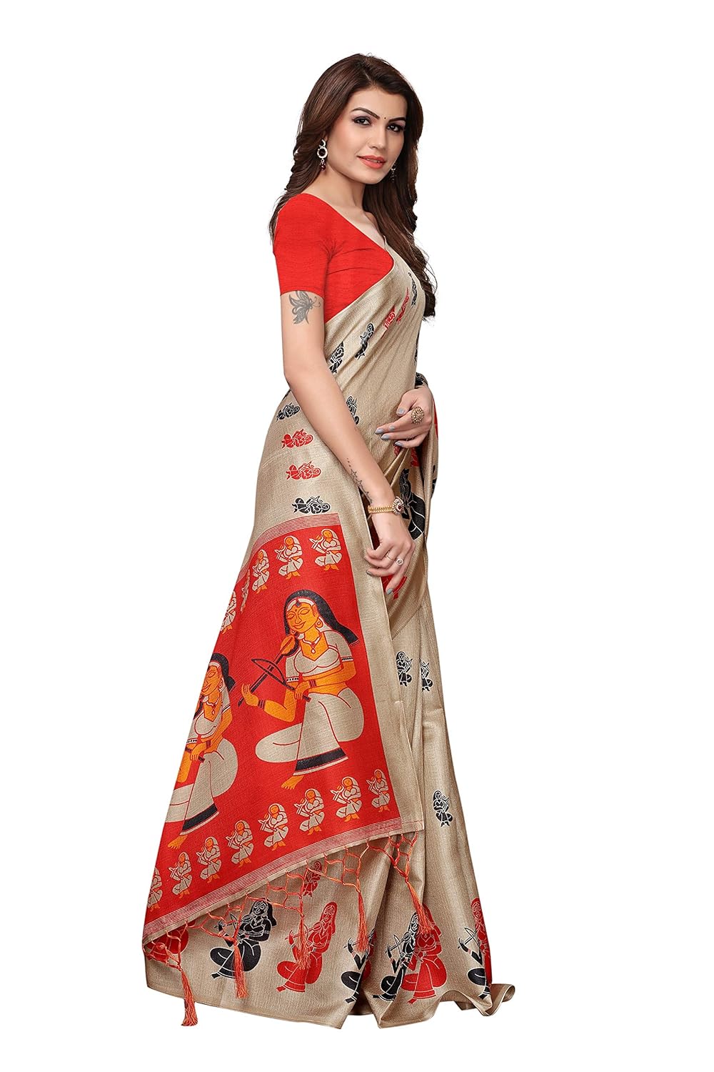 art decor sarees cotton saree with blouse piece