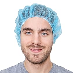 SAFEKO Unisex Polypropylene Bouffant Caps, 100