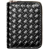 BVEOGMRO Wallet Women's Card Cases Dubble Zip Around Vegan Leather Small