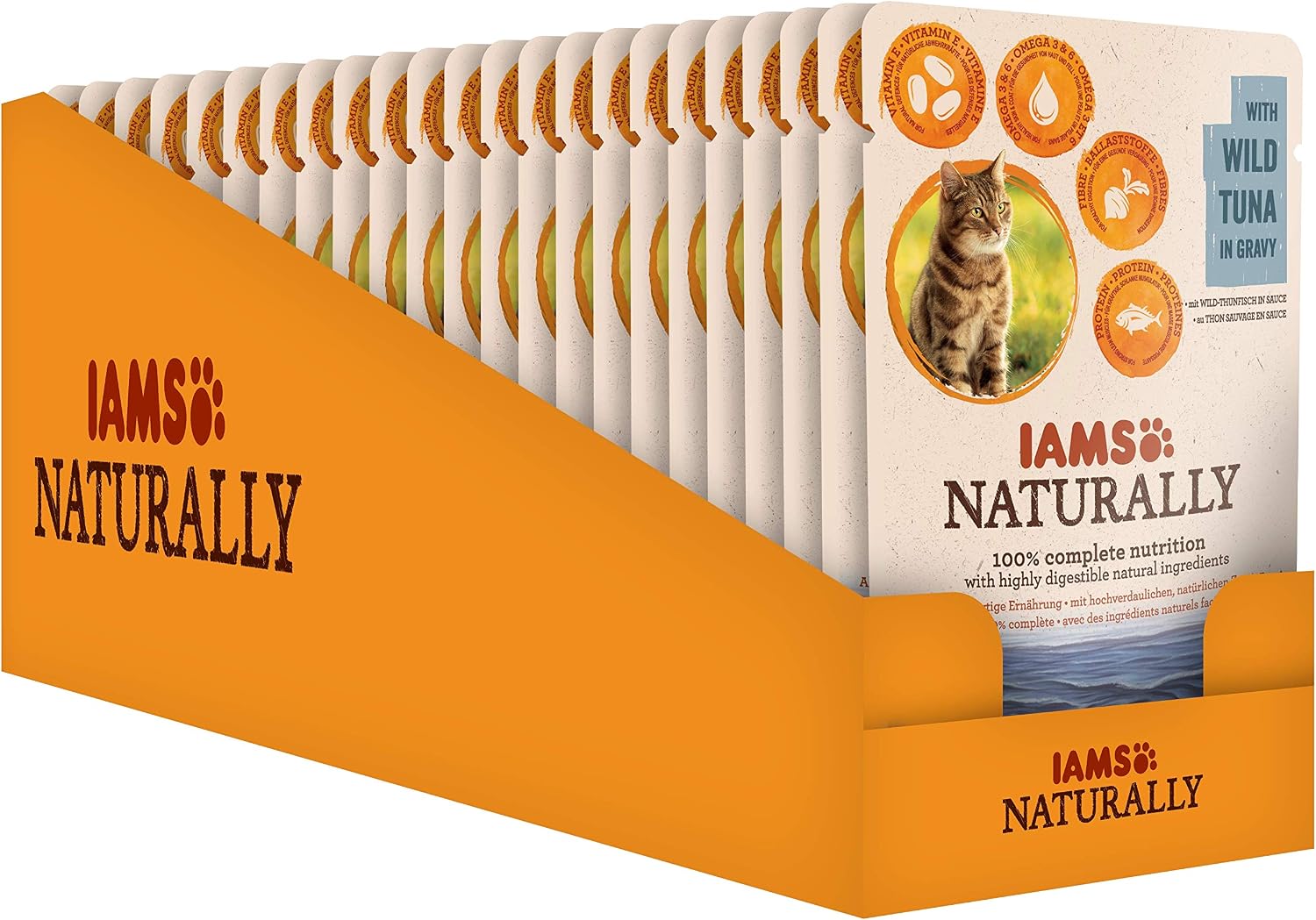 IAMS Naturally Adult Cats Wet Tuna Food, 85 g (Pack of 24)