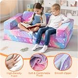 MeMoreCool 10-Piece Kids Modular Couch Glow Sofa Rainbow view 5