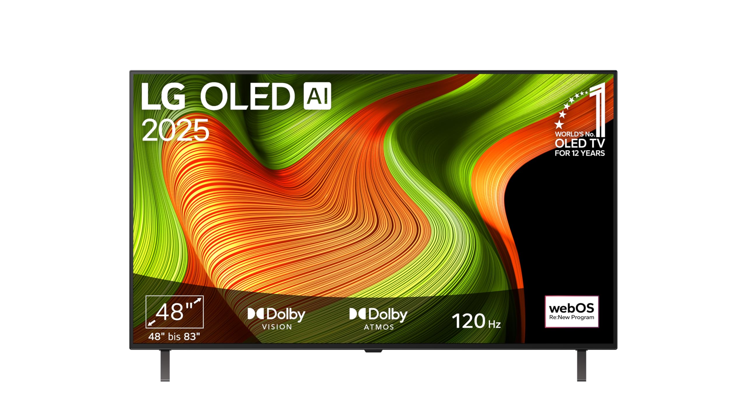 LG OLED48B59LA TV 48 Zoll (121 cm) 4K OLED AI TV (α8 Gen2 4K AI Prozessor, webOS 25, 120Hz) [Modelljahr 2025]