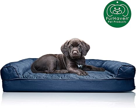 Amazon Com Furhaven Pet Dog Bed Orthopedic Quilted Traditional