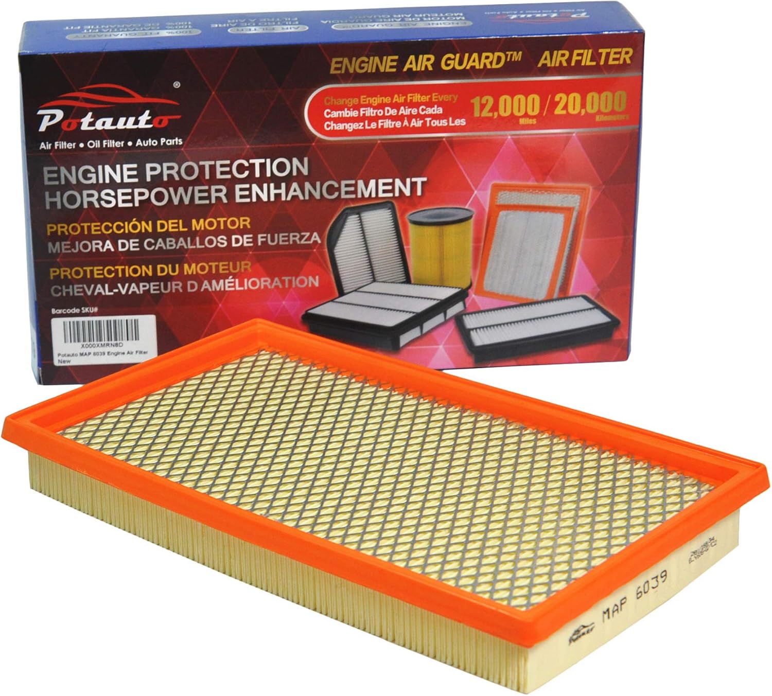 POTAUTO MAP 6039 (CA4309) Engine Air Guard Filter Replacement for INFINITI, NISSAN, ISUZU, SAAB, SUBARU