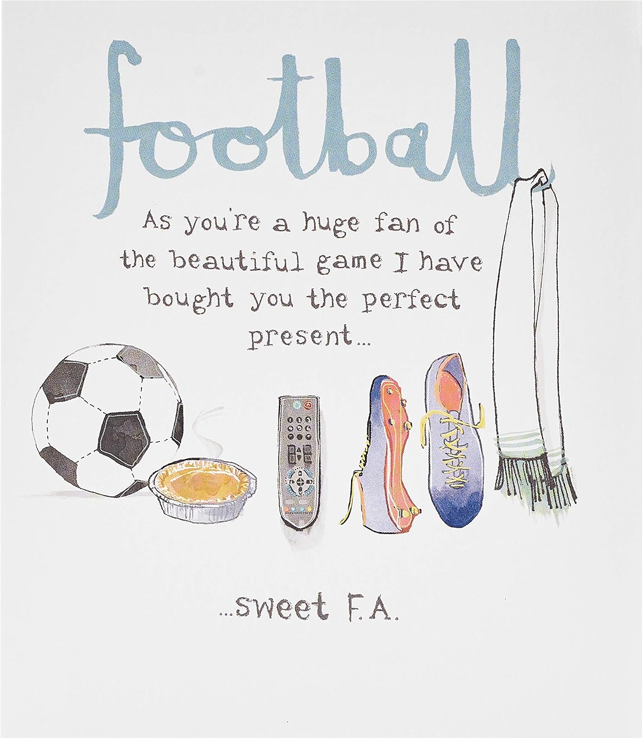 UK Greetings, Funny Football, 137 mm x 159 mm