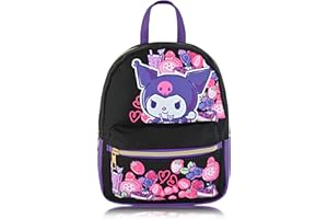 Fast Forward Sanrio Hello Kitty and Friends Kuromi Backpack for Women, Men, Unisex | Cute PU Leather 10" Kuromi Mini Backpack Purse Shoulder Purse | Kuromi Bag and Kuromi Accessories