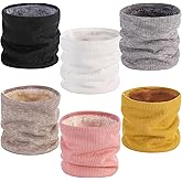 Viwnrxta 6pcs Winter Neck Warmer for Men Women,Knitted Thermal Fleece Neck Gaiter Windproof Face Cover Ski Mask