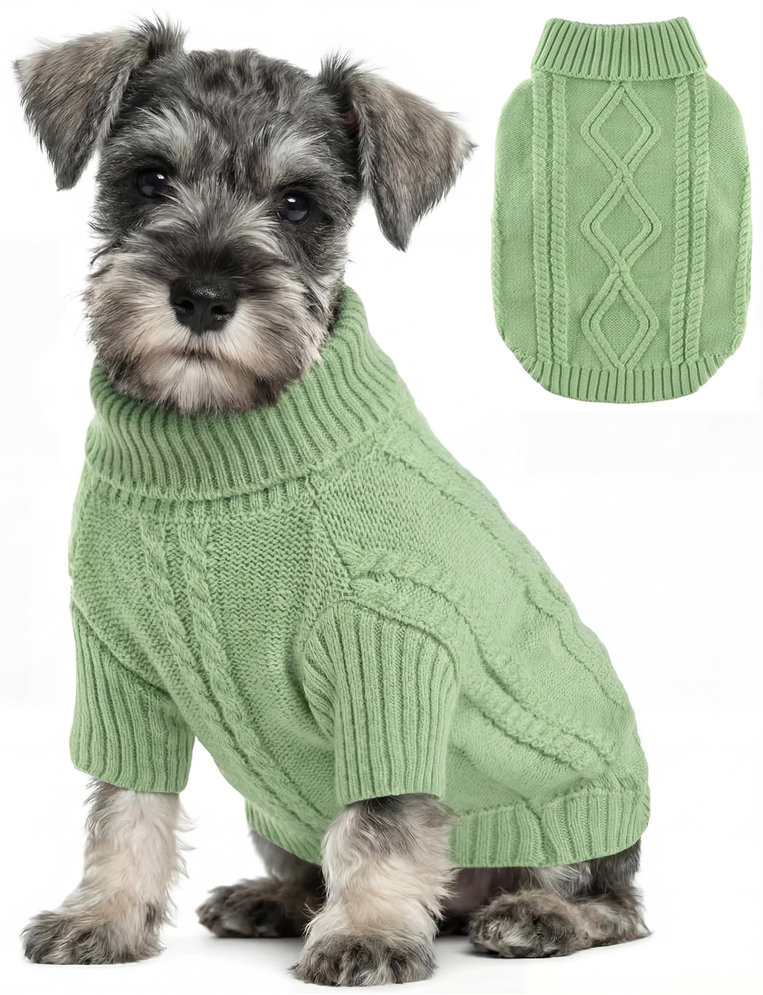 Photo 1 of Baobicute Small Dog Sweater Clothes Pullover Knitted Dog Coat Sweaters for Small Dogs Cats Girl Boy Thick Warm Puppy Clothes for Chihuahua Yorkie Bulldog Christmas Cold Weather Pet Outfits