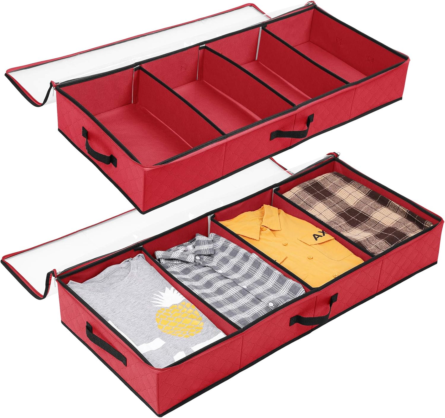 Clothes Storage Under Bed SOLEDI Under Bed Storage Containers 2 Set
