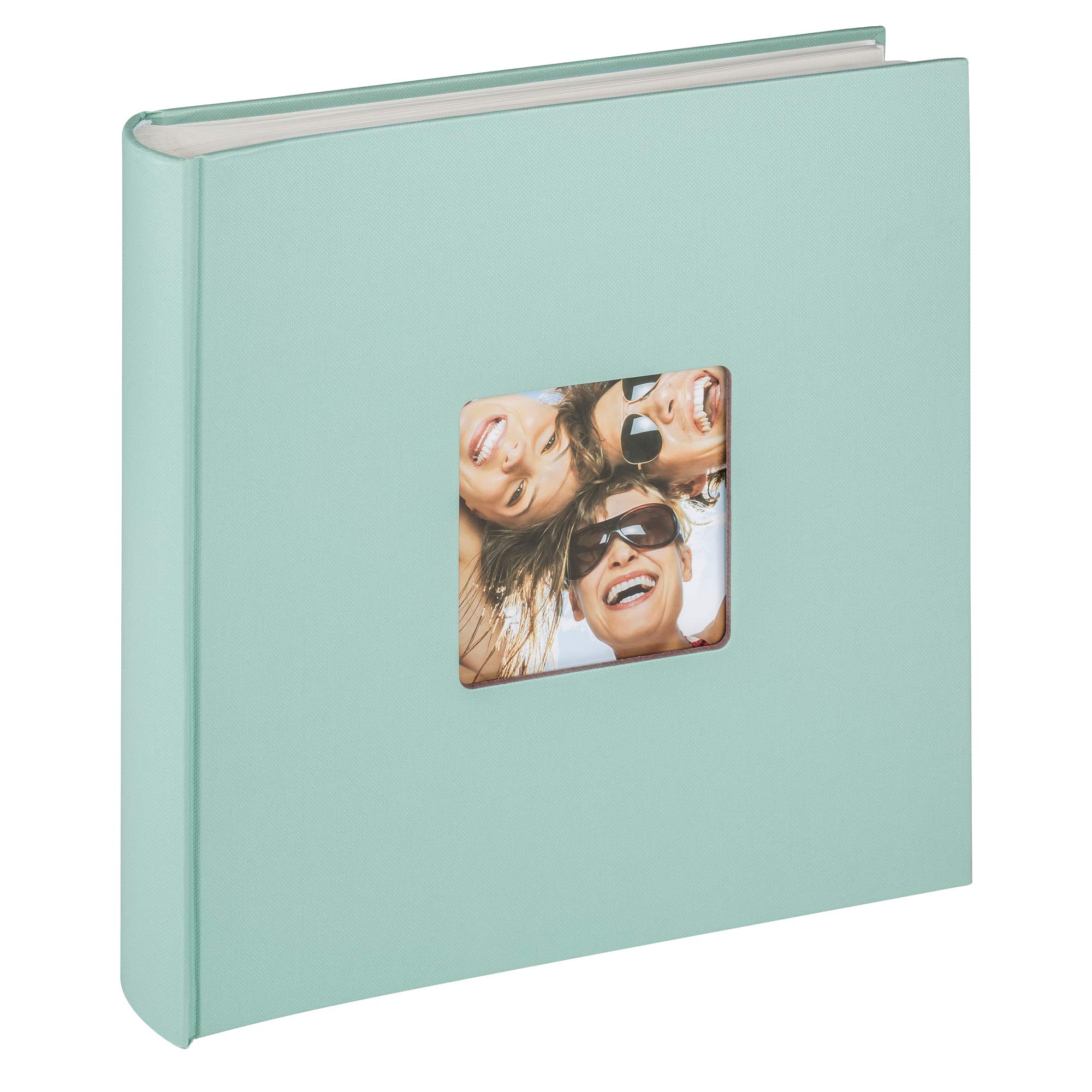 walther Design Photo Album Mint Green 30 x 30 cm with Cover Cut-Out, Fun FA-208-A