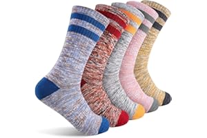 FEIDEER Hiking Walking Socks For Women, Multi-pack Outdoor Recreation Socks Moisture Wicking Crew Socks