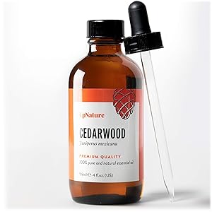 Cedarwood Essential Oil 4 OZ - For Hair Growth, Healthy Skin, Closets, Insects and Relaxing Sleep - 100% Pure & Natural Cedar Wood, Undiluted & Unfiltered, Premium Quality With Glass Dropper