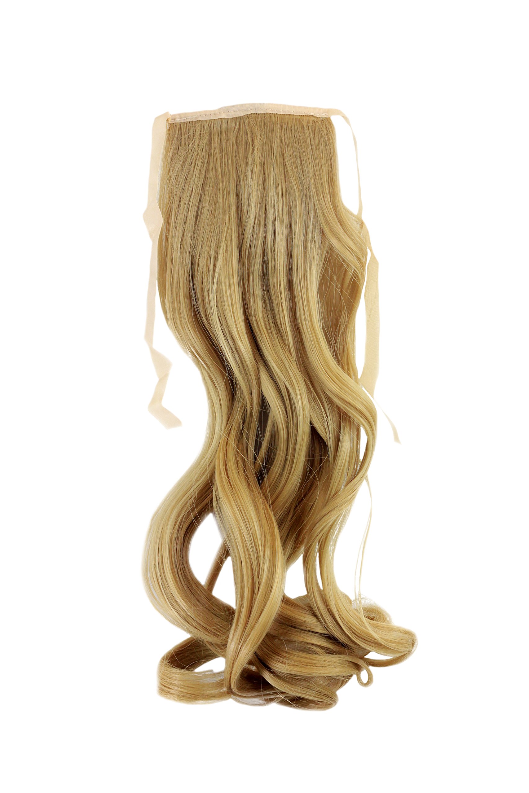 WIG ME UP - YZF-TC18-86 Hairpiece Pontail Pigtail extension slim light wavy comb and ribbon blond