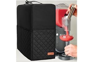 CROTIRAD Slushie Machine Cover for Ninja Slushy Frozen Drink Maker, Foldable Dust Cover for Ninja Slushie Machine, Easy Storage Fits Ninja Slushi Maker, Upgrade, Quilted Black