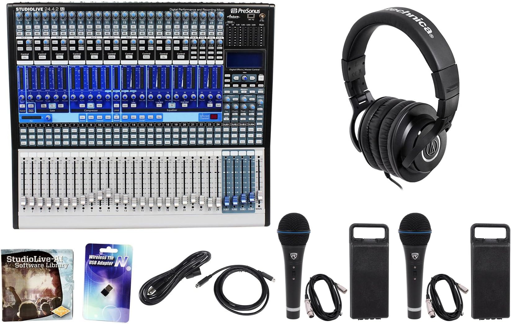 Presonus SLM24.4.2AI 24 Ch. StudioLive 24.4.2 AI Digital Mixer+Headphones+Mics