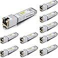 10Gtek 10GBase-T SFP+ to RJ-45 Transceiver, 10Gbe SFP+ Copper Ethernet CAT.6a Module, up to 30-Meter, for Cisco SFP-10G-T-S, Meraki, Ubiquiti UniFi UF-RJ45-10G, Fortinet, Netgear AXM765, Pack of 10
