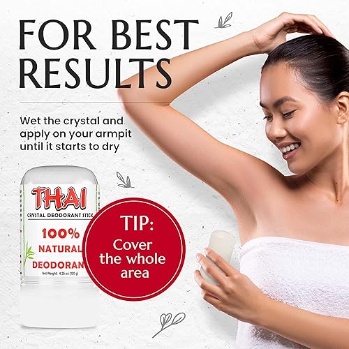 SOMADA Crystal Deodorant Stick - 100% Natural Alum Salt Stone, 4.25oz Unscented For Women & Men