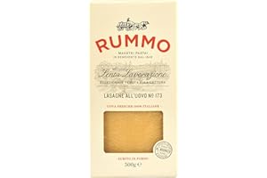 Rummo, Lasagna No. 173, Authentic Italian Pasta Made with Durum Semolina Wheat and Eggs, 500g (Pack of 1)