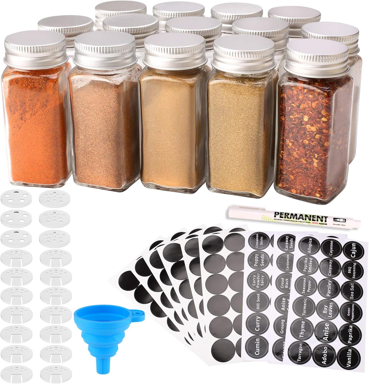 4 oz glass spice jars online shopping