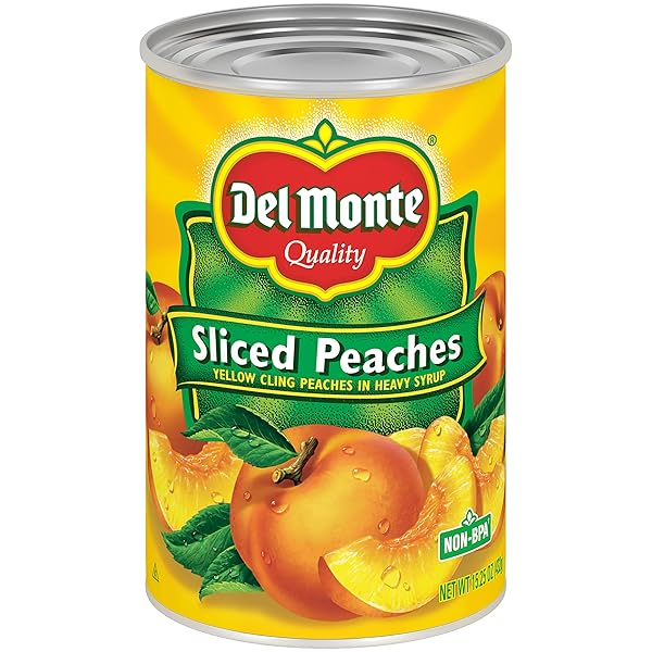 DEL MONTE YELLOW CLING SLICED PEACHES, 15.25 OZ