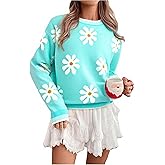 LUKYCILD Valentines Sweater Women Love Heart Sweatshirt Valentine Day Love Sweaters Cute Knitted Long Sleeve Pullover Tops