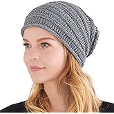 CHARM Extra Slouchy Summer Beanie for Men - Women Baggy Hipster Knit Cotton Slouch Hat