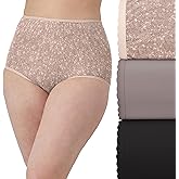 Bali womens Underwear Briefs Pack, 3-pack, Skimp Skamp Brief Panties for Women, Full Coverage, No Show