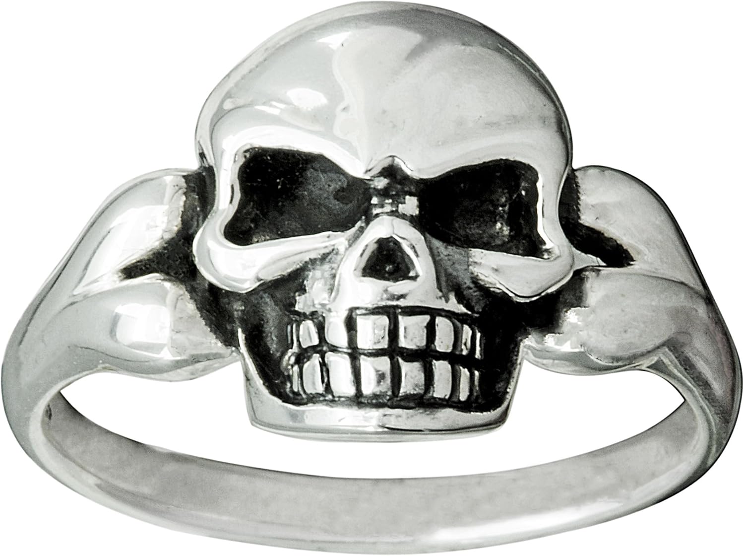 Skull Classic Biker Ring 925 Sterling Silver 6 g Stamped BELDIAMO