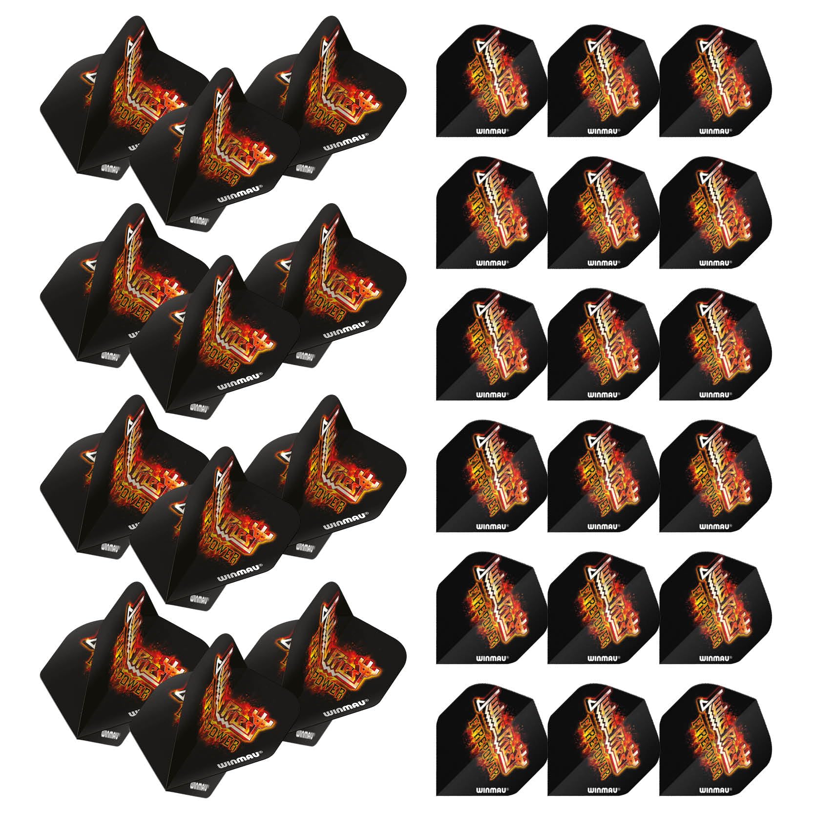 WINMAU Rock Legends Dart Flights - 10 Sets Per Pack (Total 30 Dart Flights) Available in Varying Designs (Judas Priest, Flaming Logo)