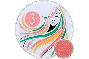 THE TOKEN SHOP 3 Year Sobriety Coin | A Sober Woman Triplate AA Chip | Glow in The Dark Anniversary Token Recovery Gift for Women