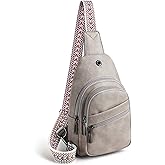 Shrrie Women's Sling Bag Crossbody Bag Vegan Leather Fanny Pack Small Travel Purse Chest Waist Bag for Daily Use