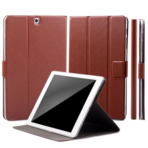 iCues Schutzhülle kompatibel mit Samsung Galaxy Tab S2 8.0 | Manzano Tasche | 360° Standfunktion Puppy Kastanie | Extra Leich