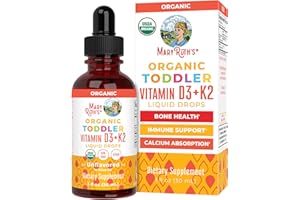 MaryRuth Organics Vitamin D3 | Vitamin K2 | Vitamin D3 K2 Drops | K2 D3 Vitamin Liquid Supplement for Toddlers | Kids Supplem