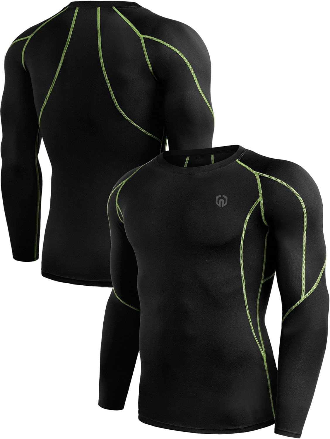 Neleus Men's Dry Fit Long Sleeve Compression Shirts Workout Running Shirts: Clothing
