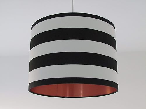 white lampshade with copper lining