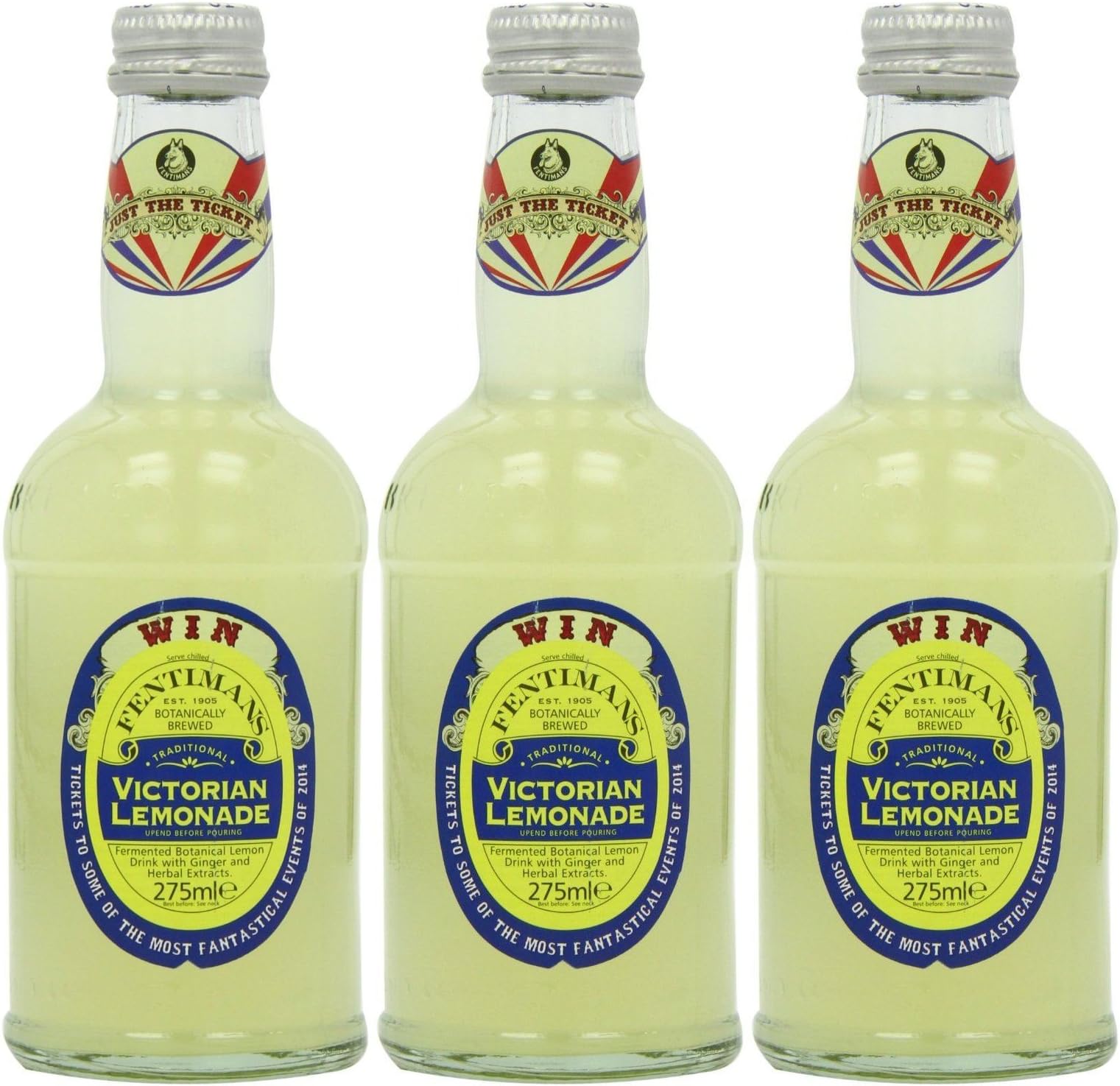 (3 PACK) - Fentimans Victorian Lemonade | 275 x 12ml x | 3 PACK - SUPER SAVER...