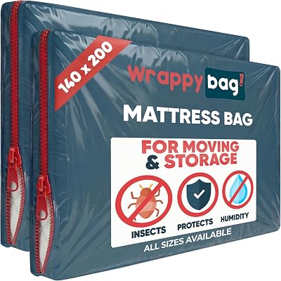 Wrappybag Opaque Mattress Storage Bag Set of 2 140 x 200 cm European