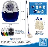 TDBS Floor Mop and Bucket Set Blue 2pc Heavy-Duty Wringer 12L view 3